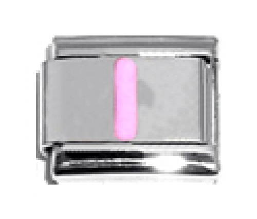 Pink Letter I - 9mm Italian charm - Click Image to Close
